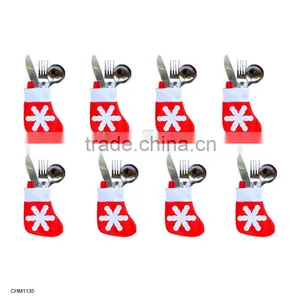 New Mini Christmas Socks Big Snowflakes Adornment Small Socks Cutlery With the Christmas Tree Decorations Supplier's Choice thumbnail-1