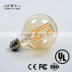Vintage Led Bulb Antique Edison Light Bulb Carbon Filament Gold Cover ST64 ST58 T45 A19 G80 G95 G125 thumbnail-1