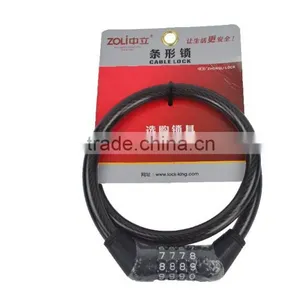 Hot Selling Good Quality Anti-theft Bicycle Cable Lock Spiral Lock thumbnail-1