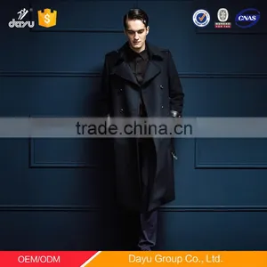 Long Style Latest Wool Jacket Designs Factory Price Winter Cashmere Wool Coat Men Woolen Jacket thumbnail-3