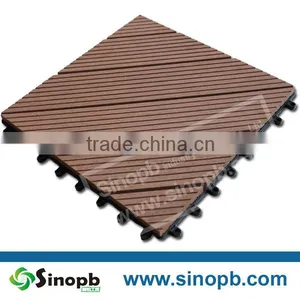WPC Interlocking Plastic Outdoor Decking Tiles/composite Deck Tile Easy to Install, Waterproof, UV-resistant thumbnail-2