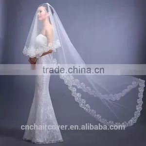 Hot Selling One Layer Lace Bridal Veils thumbnail-5