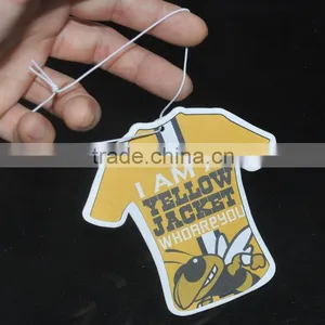 Guangzhou Factory T-shirt Shape Hanging Air Fresheners , Make Your Artwork Car Paper Air Freshener thumbnail-2