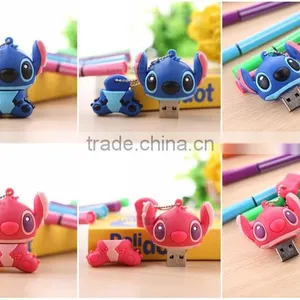 Stitch Japan Cartoon Themed PVC Usb Flash Drive Free Sample Logo,Custom Promotional Memory Stick With Metal Case thumbnail-4