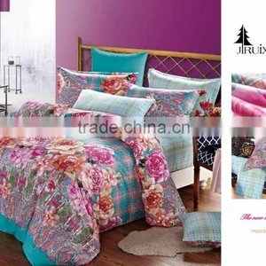 2014 New Design 100% Cotton Floral Reactive Print Bedding Set thumbnail-1