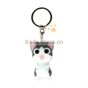Cat Shape Keychain,Silicone Key Holder,Rubber Key Chain thumbnail-1