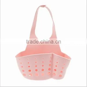 Kitchen Bathroom Adjustable Sink Hanging Storage Basket / Hanging Faucet Storage Rack Organization Basket thumbnail-6