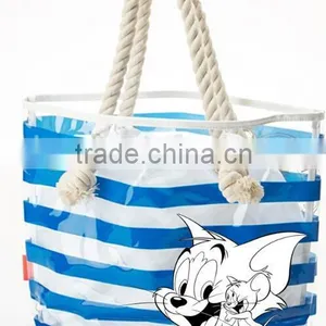 Transparent PVC Fashion Beach Tote Bag thumbnail-1