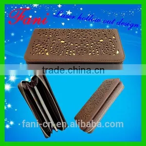 2015 Hot Selling Laser Hollow Out Design Leather Clutch Purse for Women/girls/ladies thumbnail-1