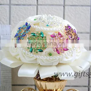 Handmade Rose Bridal Brooch Bouquet thumbnail-1