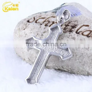 Guangzhou Jewelry Wholesale Online Jesus Cross Stainless Steel Pendant thumbnail-2