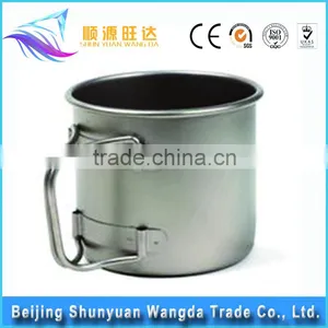 Outdoor Titanium Camping Mug Titanium Cup Water Kettle Foldable Water Bottle thumbnail-1