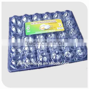 Clear Plastic Clamshell Egg Tray Box Packaging of 30 Holes/cavities thumbnail-1