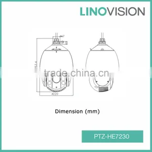 2MP 30x Optical Zoom DWDR 100m IR Network IP PTZ Dome Camera Hi-POE thumbnail-2