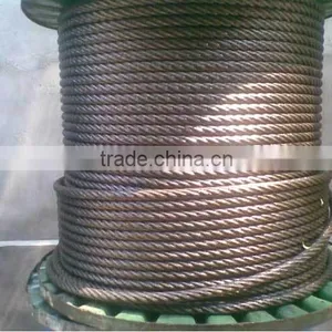 Ungalvanized and Galvanized Steel Wire Rope 6x7, 6x19, 6x37, 6x36WS, 6x12+7FC, 6x24+7FC, 8x19S, 19x7, 35Wx7,6X25FI,6X19S,6X15 thumbnail-4