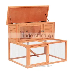 Pawhut Rabbit Chicken Hutch Coop Cage Backyard Outdoor Garden Large thumbnail-3