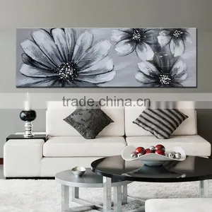 Canvas Semi Abstract Flower Oil Painting for Wall Decor thumbnail-1