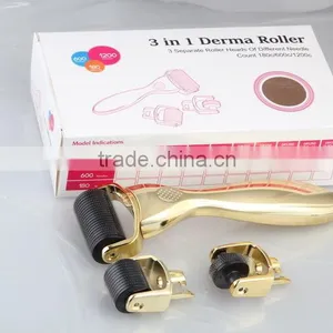 NL-301 Wholesale Price 3 in 1 Derma Roller With High Quality Gold Micro Needles Salon Products thumbnail-4