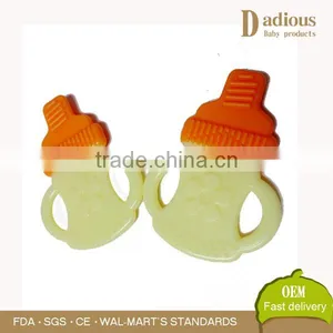 Hot Selling Wholesale Soft Silicone Baby Teether Baby Bottle Shape thumbnail-1