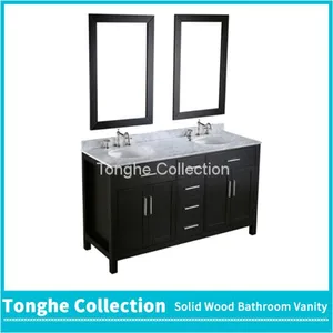 Tonghe Collection Espresso Bathroom Vanity Set Double Sink thumbnail-4