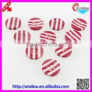 Red Stripes Girl Plastic Buttons for Dresses thumbnail-1