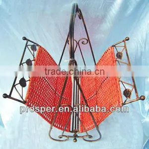 Antique Iron Folding Magazine Rack thumbnail-1