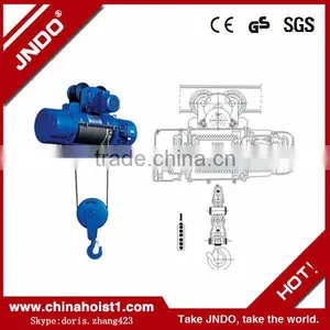 0.25t CD1 Electric Wire Rope Hoist 250kg thumbnail-1