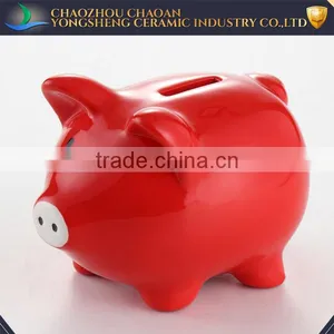 New Design Wholesale Lovely Pig Shape Ceramic Coin Bank thumbnail-2