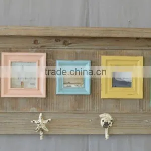 2016 Shabby Chic Wooden Shelf With Frames With Hooks thumbnail-3