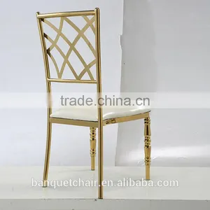 Foshan Furniture Market High-class Brief Stainless Steel Chair for Sale thumbnail-3
