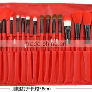 Popular Hot Selling 24 in 1 Make-Up Brush Set Red High Quality Comestic Brush With CROCO Bag For Brushes thumbnail-6