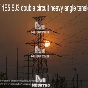 MEGATRO 110kV 1E5 SJ3 Double Circuit Heavy Angle Tension Tower thumbnail-2