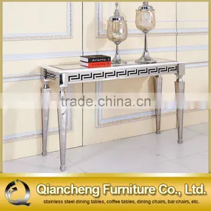 Long Size Frech Style Marble Console Table With Stainless Steel thumbnail-1