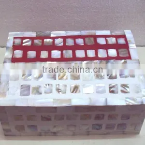 Decorative Box With Shell Decoration, Decorative Handmade Dry Fruit Box, Wooden Keepsake Box, Packaging Gift Box, Wedding Box thumbnail-1