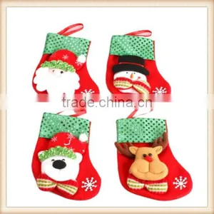 Christmas Stocking Santa Snowman Sock Sack Gift Bag Tree Ornament Decoration thumbnail-1