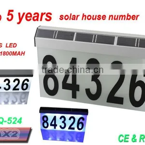 FQ-536 Aluminum Solar House Numbers Light Solar Door Light Solar Address Light With 2 Color Led Large Size thumbnail-1