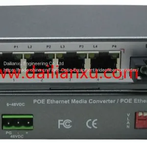 4/8channels 100M/1000M POE Ethernet Fiber Media Converter Gigabit Ethernet Fiber Switch thumbnail-1