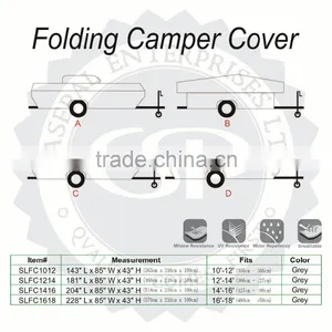 Waterproof 3 Layers Nonwoven Fabric Folding Camper Trailer RV Cover thumbnail-2