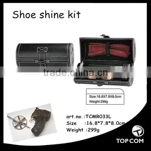 Shoe Shine Care Set Black & Neutral Polish Brush Kit for Boots Shoes thumbnail-1