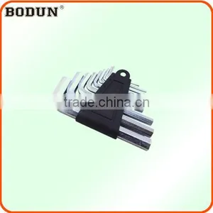 D3006-2 9pcs Carbon Steel Galvanize Hex Key Wrench Set-short Handle thumbnail-1