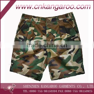 Military Jungle/Woodland Camouflage Ripstop Short;Cotton/Poly Army Summer Short thumbnail-1