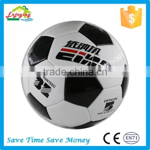 Black and White Rubber Bladder Outdoor Soccer Ball for Adults thumbnail-5
