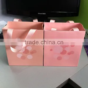 Amazing Luxury Ribbon Handle Pink Gift Paper Bag thumbnail-4