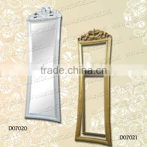 Freestaning Wood Framed Leading Floor Stand Cheval Hanging Chic Wall Mirror thumbnail-1
