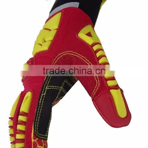 EN388 3541 Multi Purpose Cut Resistant Level 5 Rigging Work Gloves, Palm Reinforcement, Silicone Printed Anti Slip Gloves thumbnail-3