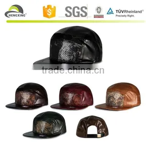 Multi Color Adjustable 5 Panel Cap With Woven Label Front thumbnail-1