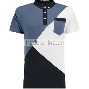 MGOO Hot Fashion Custom Designs 95% Cotton 5% Spandex Pocket Embroidery Cute Blue 180g Short Sleeves Shirts thumbnail-2