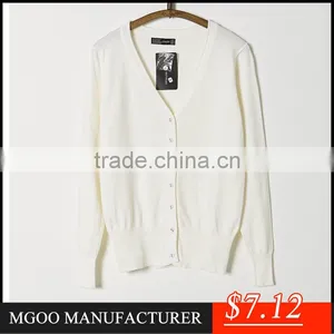 MGOO New Cheap Price Women Plain Cardigan Stock S-XL Women Sweaters Cotton Winter Clothes For Ladies thumbnail-2