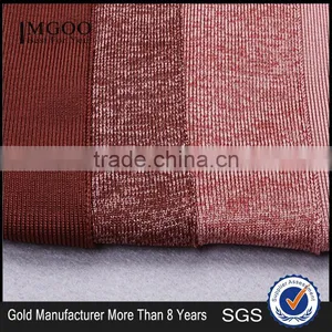 MGOO Wholesale Custom Made OEM/ODM Women Bandage Dress Long Sleeves Spandex Thick Stripe Knee Length Vestidos H234 thumbnail-6
