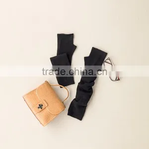 Black Stylish Ladies Long Fingerless Thickening Cashmere Glove thumbnail-5